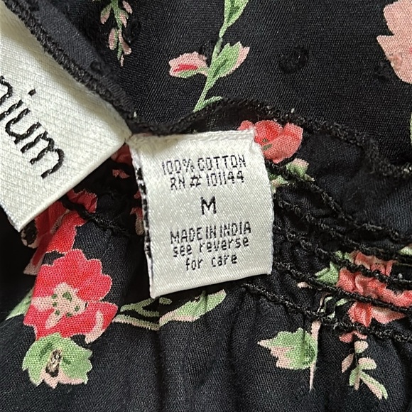 Y2K Babydoll Top Swiss Dot Faux Wrap Smocked Waist/Neckline/Cuffs Cottagecore - Picture 9 of 10